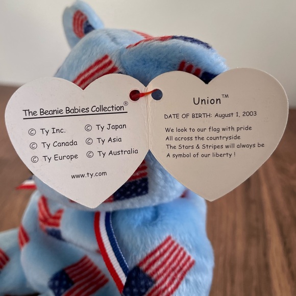 3 FOR $25: Authentic TY Beanie Babies Union the Bear, 2003. NWT - Picture 3 of 3